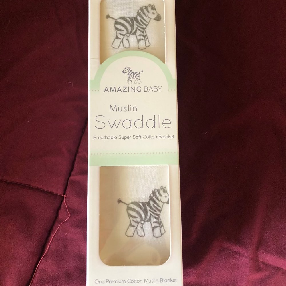 Zebra Muslin Swaddle